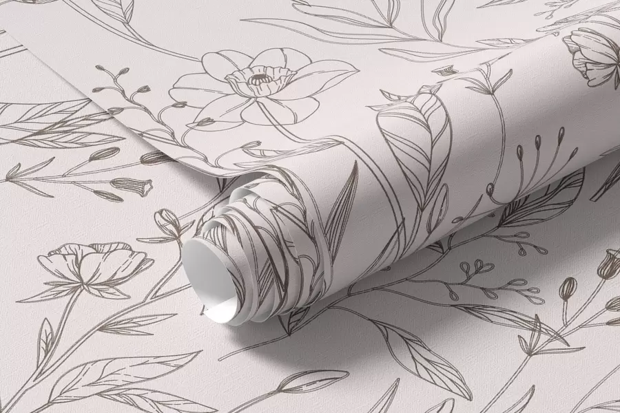 wall murals Минималистичко дивље цвеће a00417