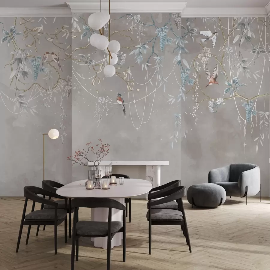 wall murals Иста тема, али са плавим грожђем w04302v1