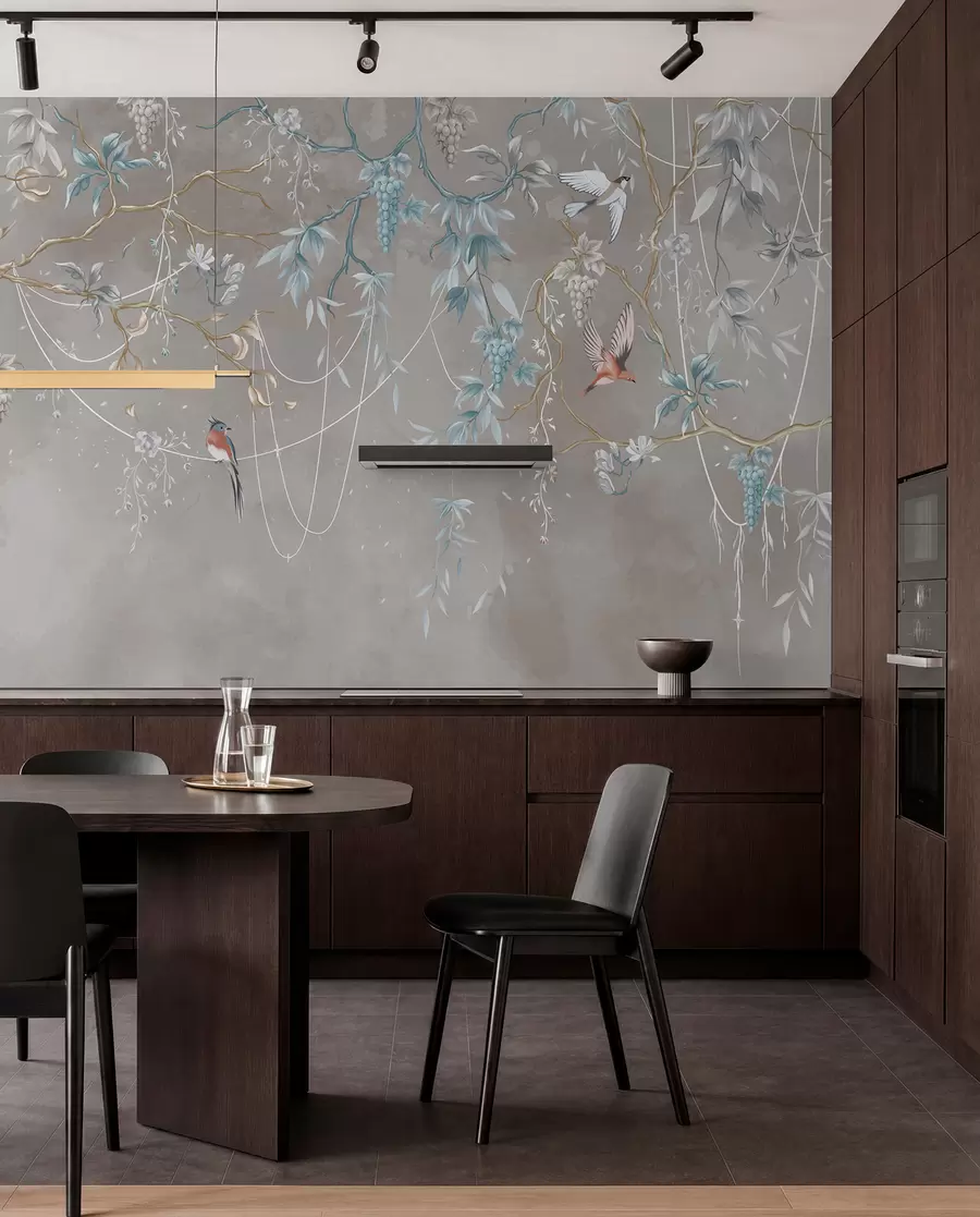wall murals Иста тема, али са плавим грожђем w04302v1