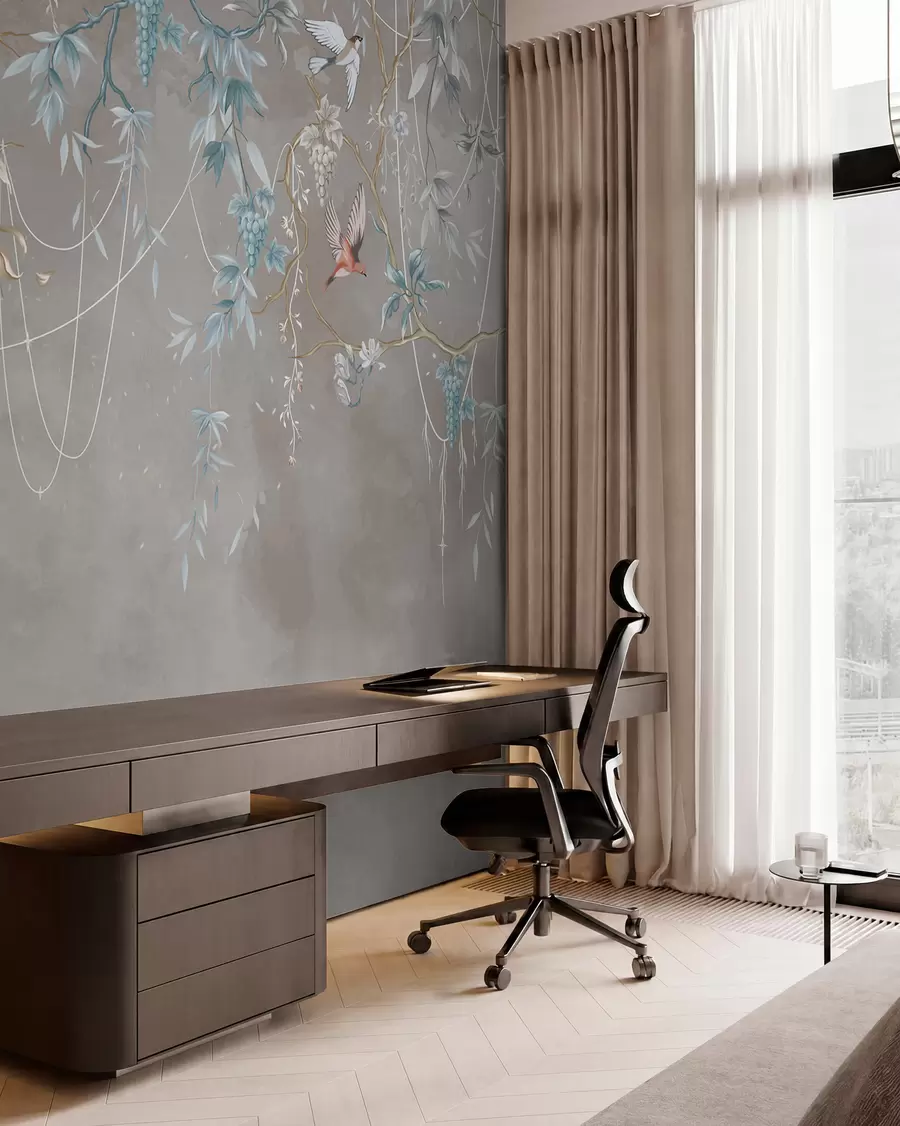 wall murals Иста тема, али са плавим грожђем w04302v1