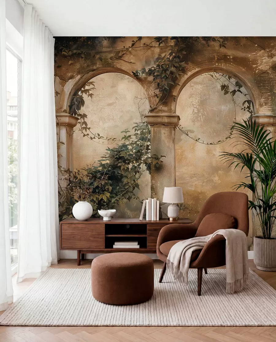 wall murals Bršljan nad starim lukovima w04304