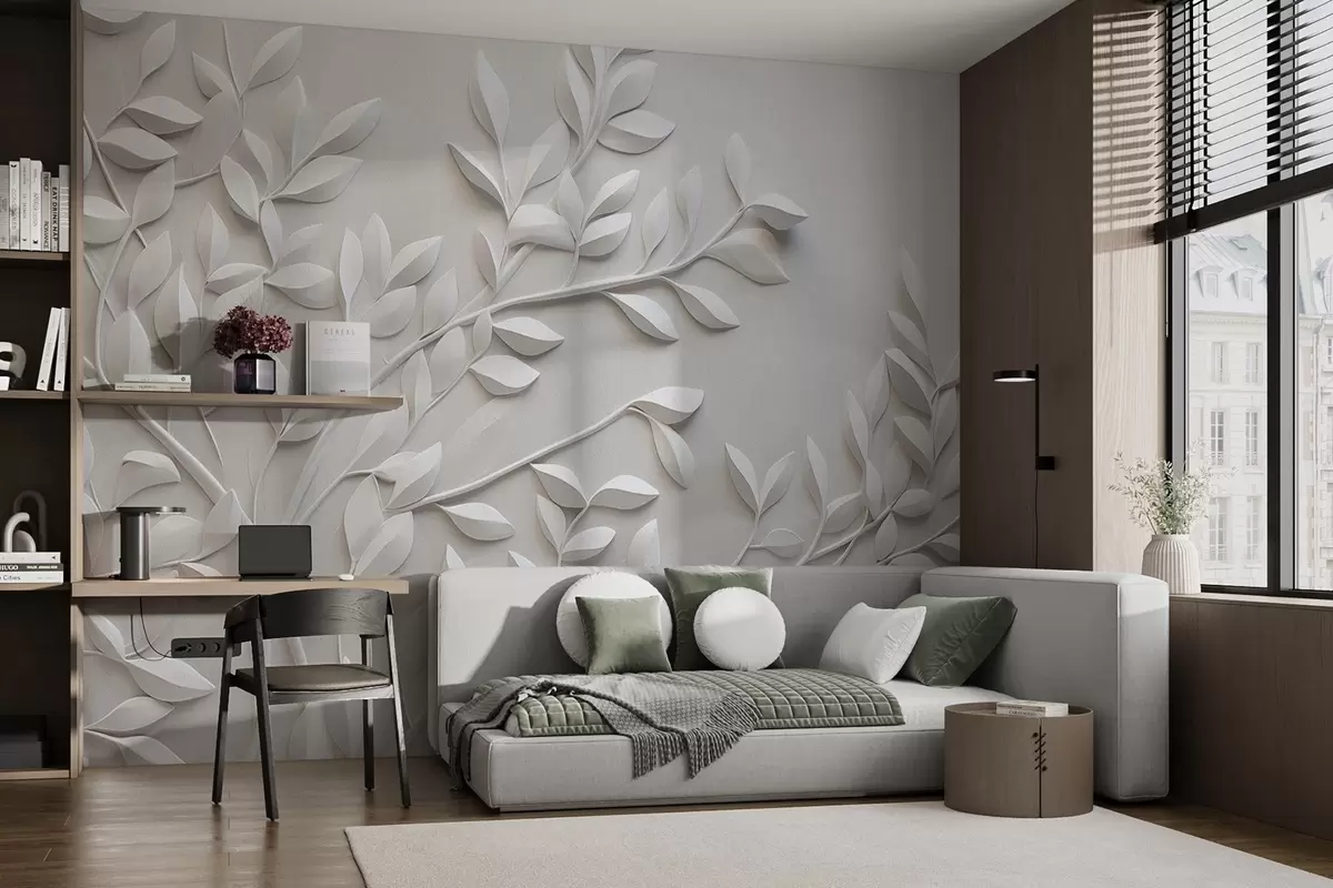wall murals Монохроматска текстура природног рељефа w04329