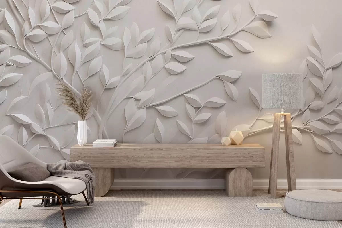 wall murals Монохроматска текстура природног рељефа w04329