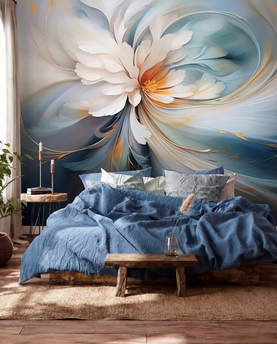 wall murals Апстрактни цвет у плавим и наранџастим тоновима w09270v1