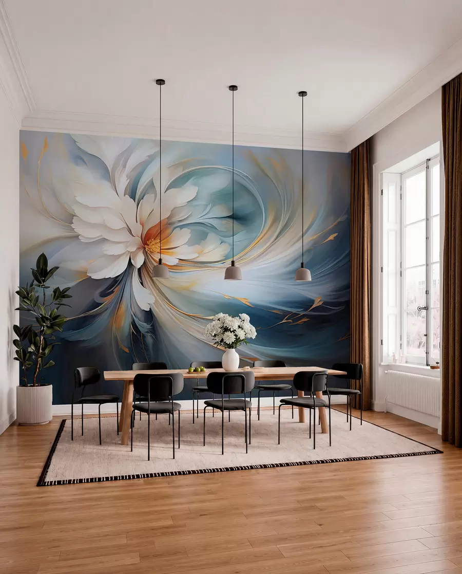 wall murals Апстрактни цвет у плавим и наранџастим тоновима w09270v1