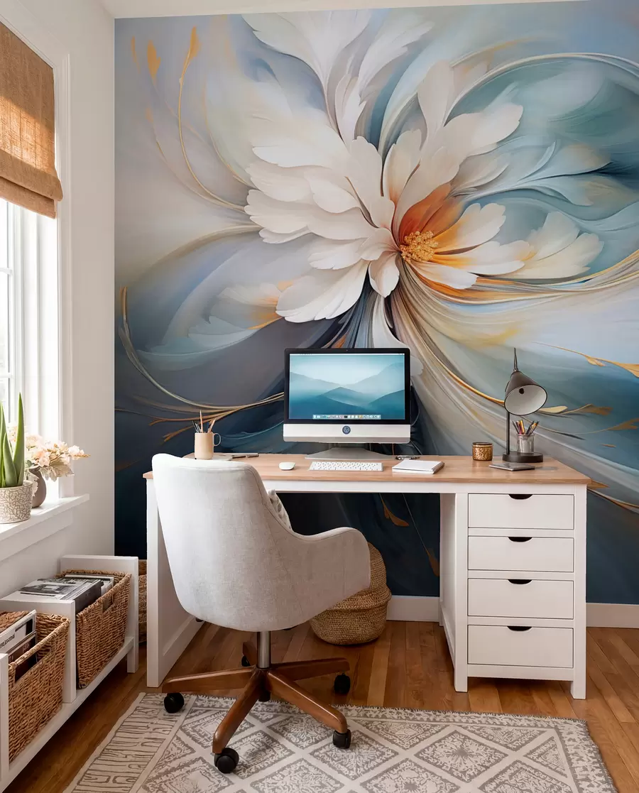 wall murals Апстрактни цвет у плавим и наранџастим тоновима w09270v1