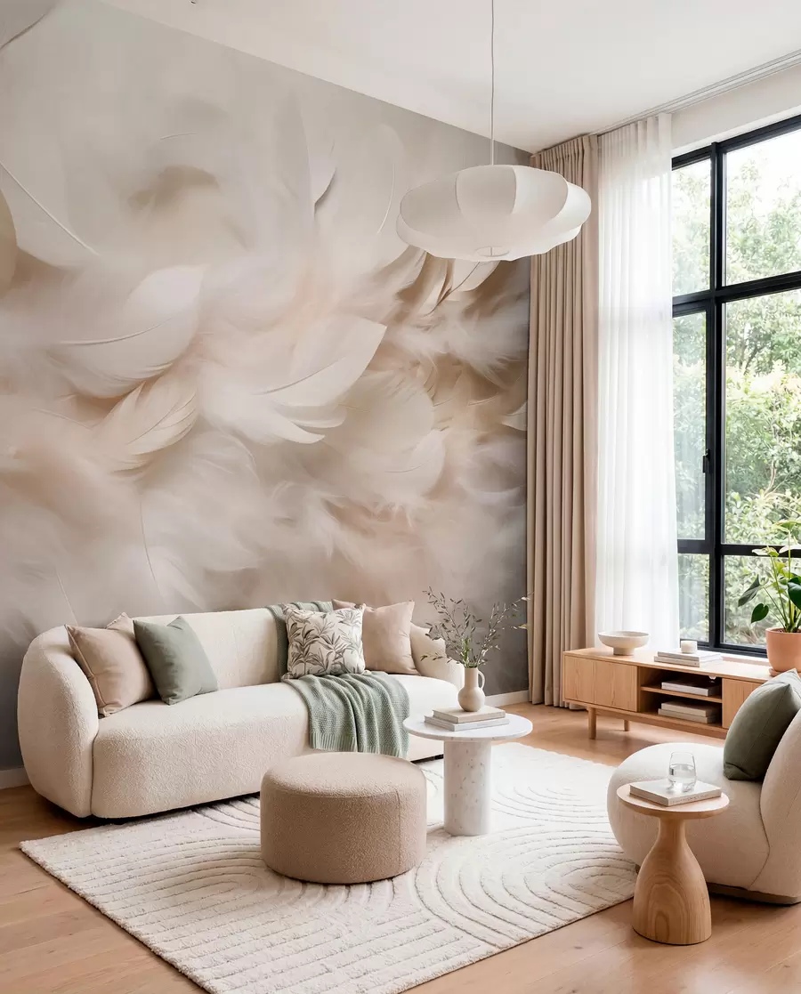 wall murals Perje boje slonovače izbliza w09274