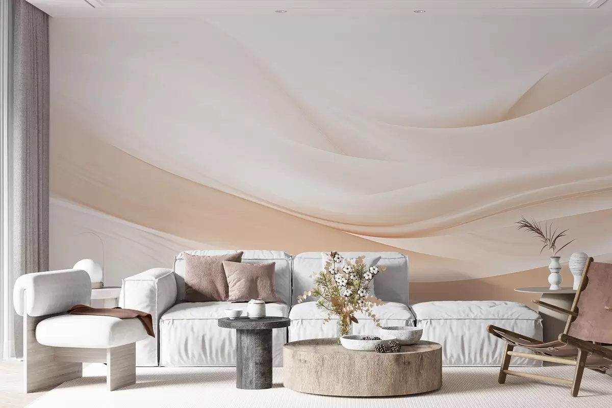 wall murals Нежни прозрачни таласи у пастелним нијансама w09279