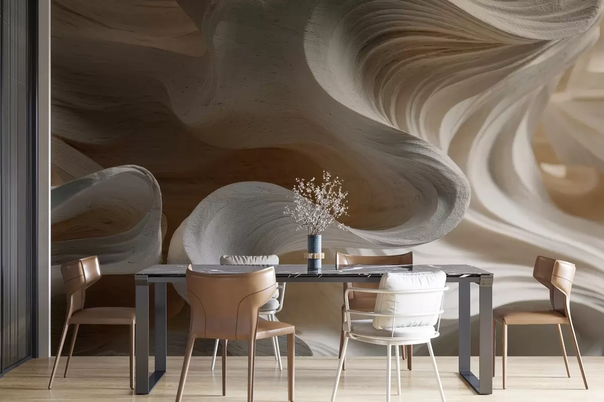 wall murals Имитација дрвених таласа w04316