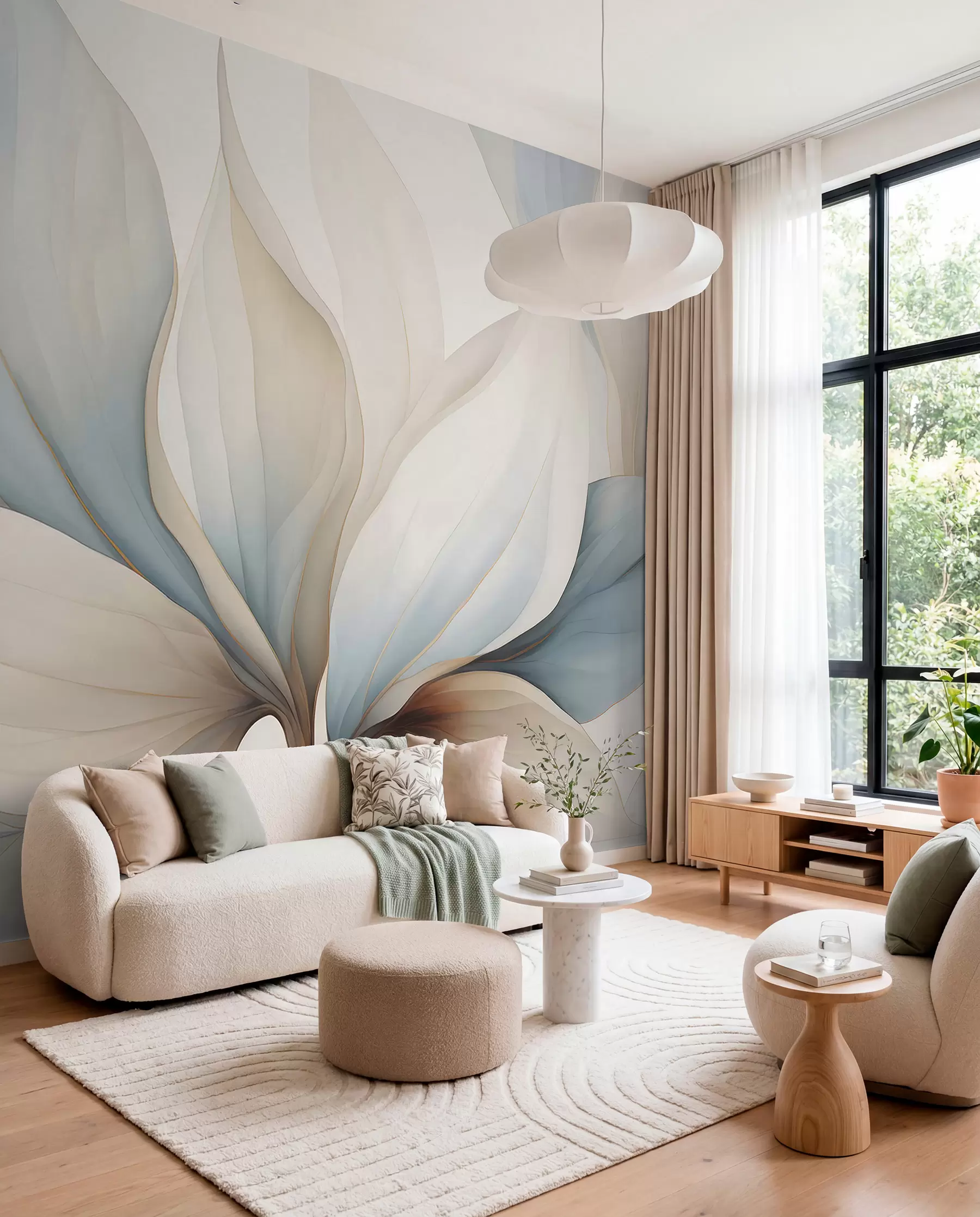 wall murals Lepeze azurnih latica w04317