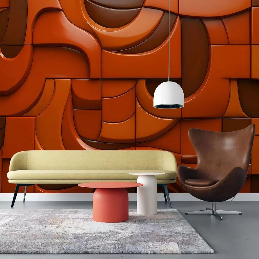 wall murals Осликани рељефни зид w04321v1