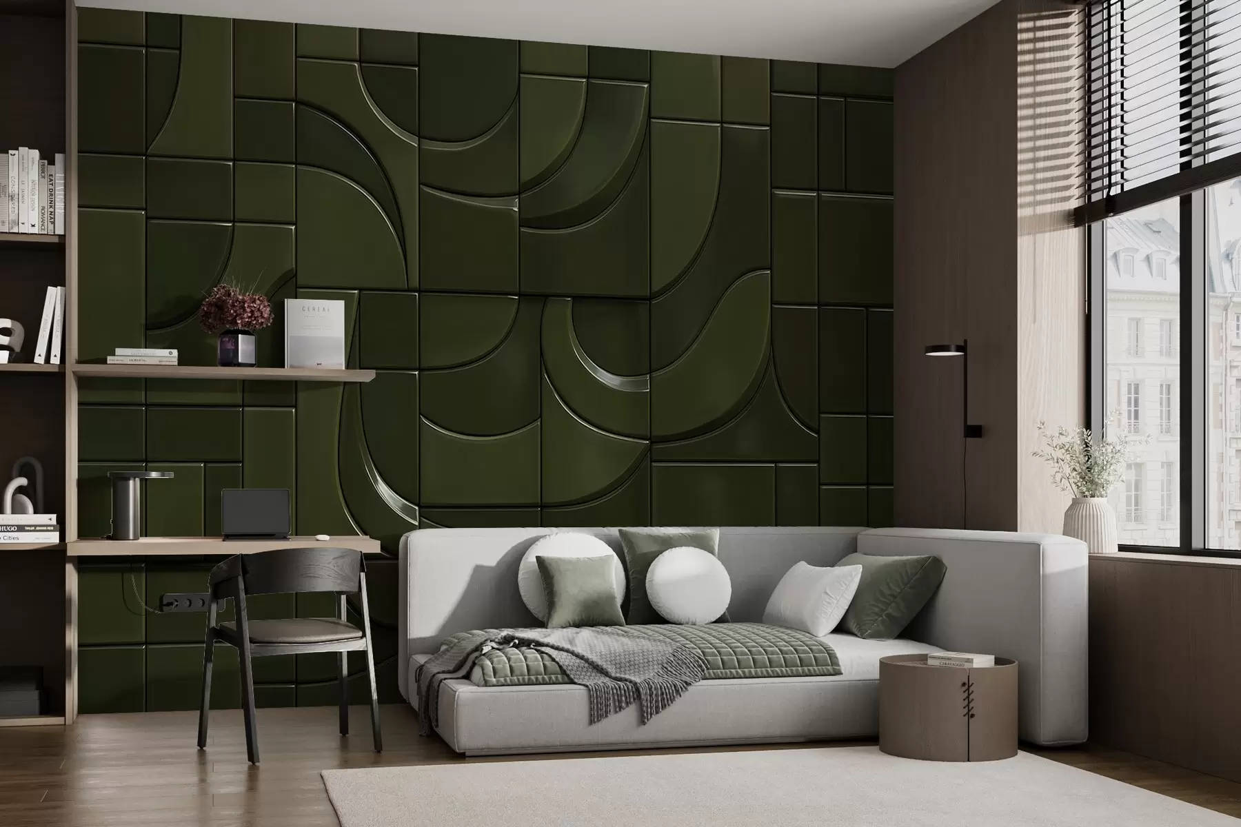 wall murals Имитација сјајних панела w04325