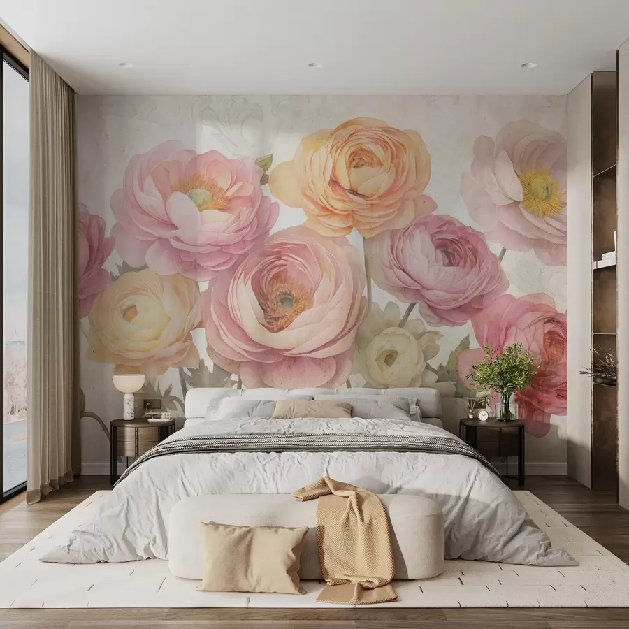 wall murals Винтаж букет ранункулуса w04326