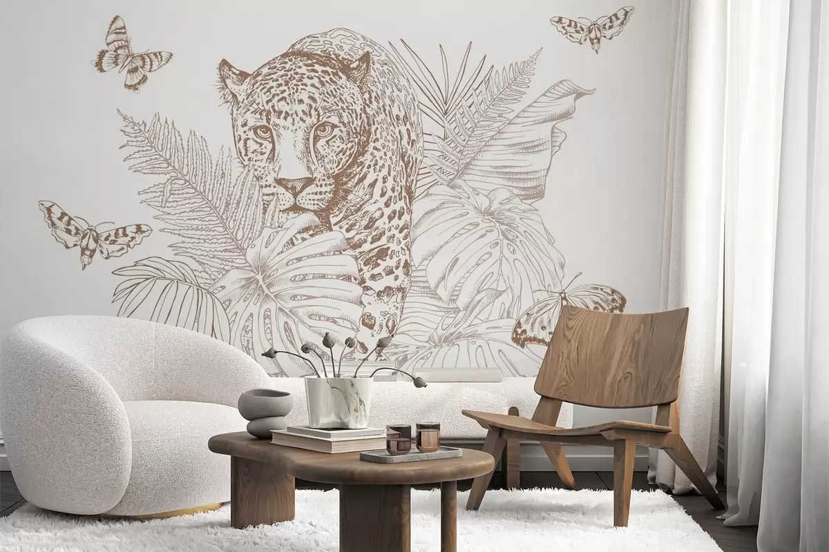 wall murals Леопард w04358v1