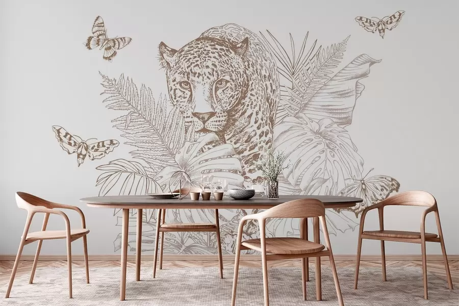 wall murals Леопард w04358v1