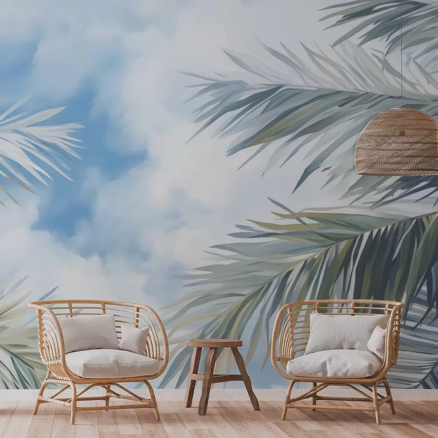 wall murals Палмино лишће наспрам неба w04361