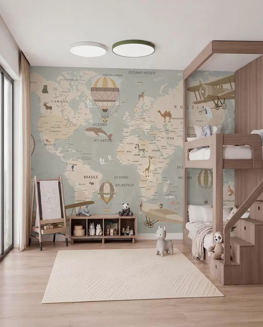 wall murals Mali atlas na italijanskom u79997