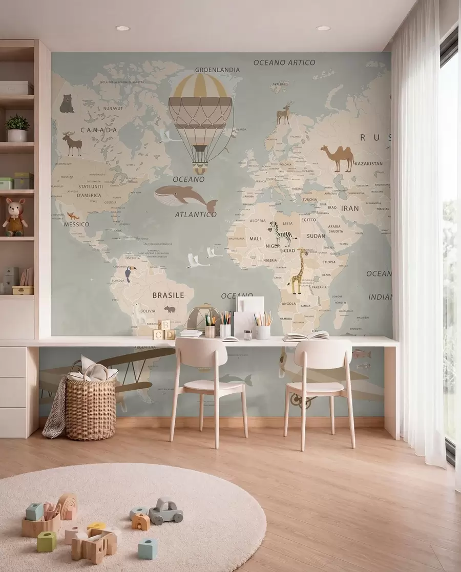 wall murals Mali atlas na italijanskom u79997