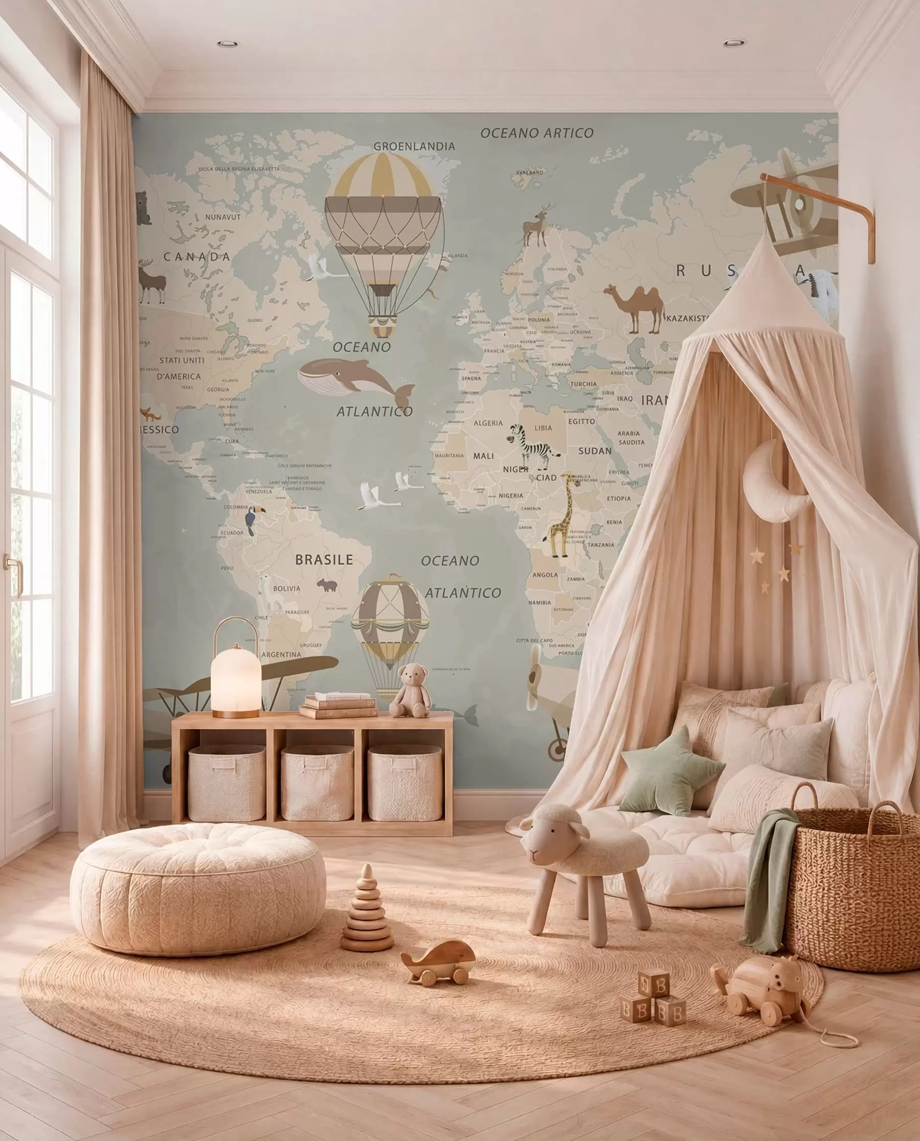 wall murals Mali atlas na italijanskom u79997