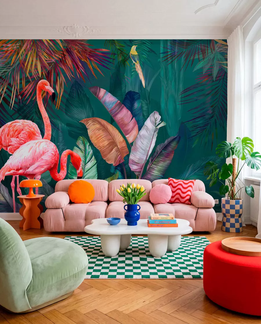 wall murals Flamingo u sumrak u80403
