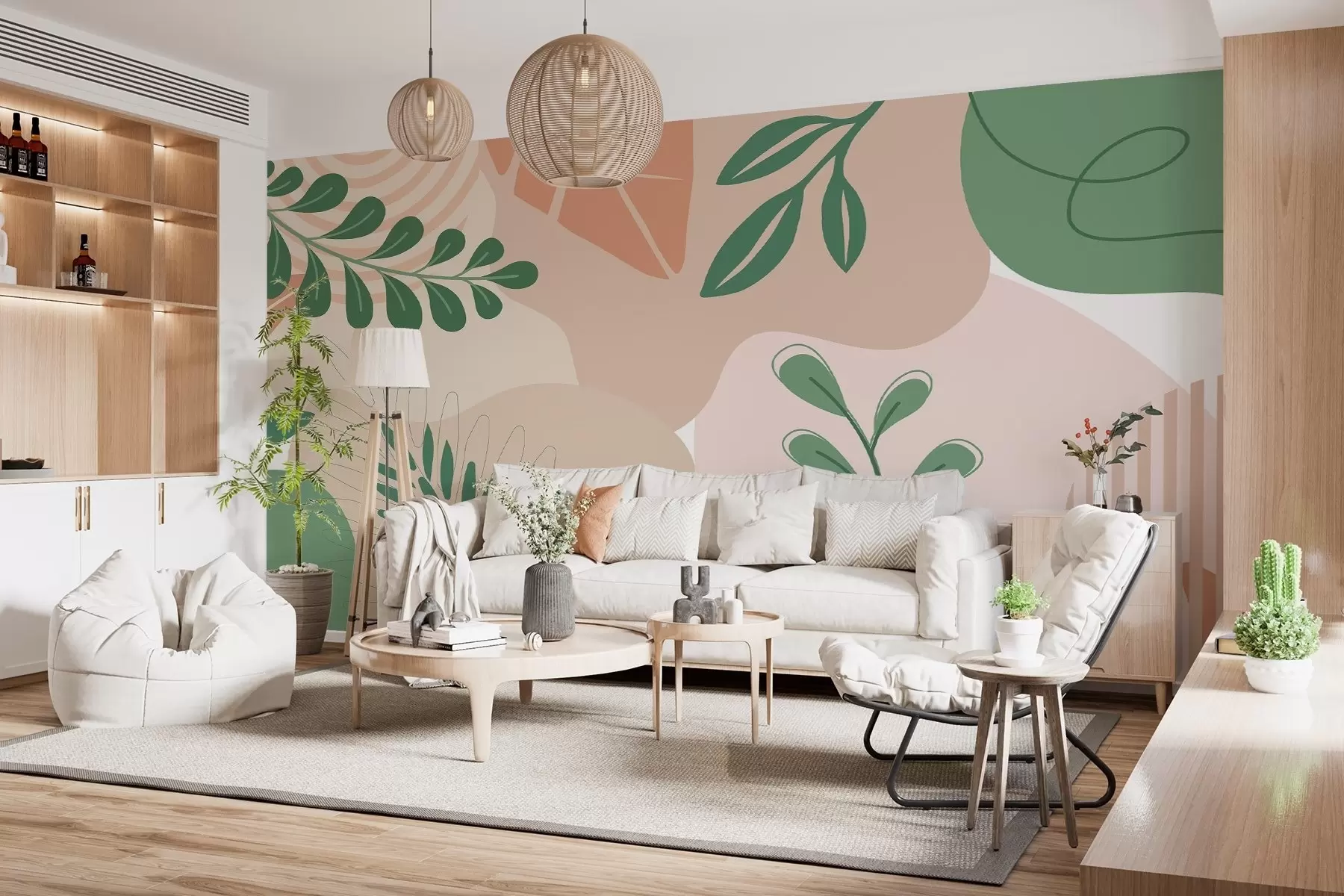 wall murals Апстракција, лишће w04366v1