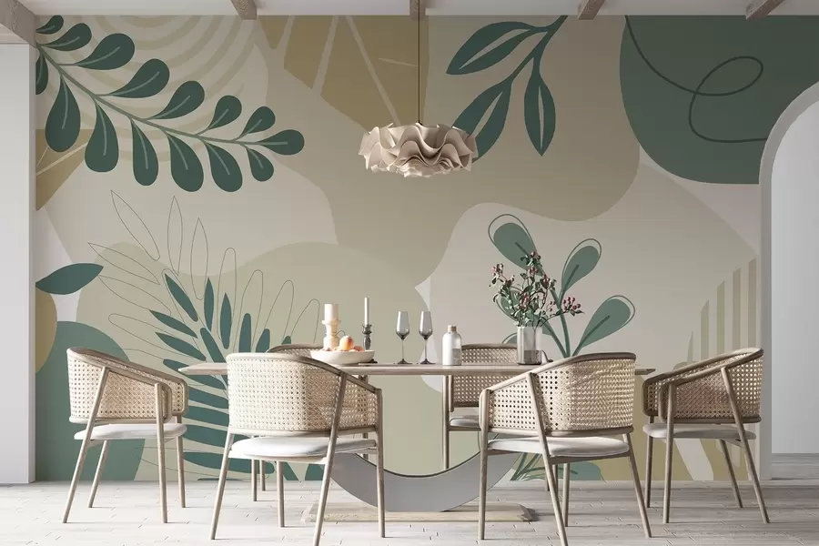 wall murals Апстракција, лишће w04366v2