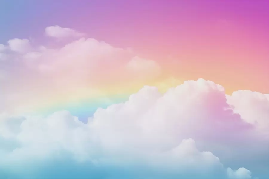 wall murals Облаци и дуга w04368