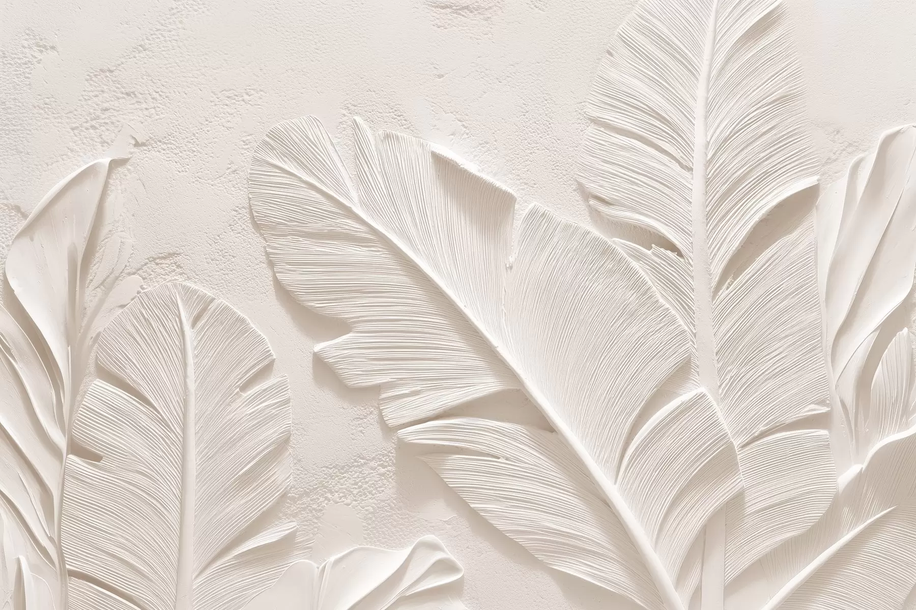 wall murals Рељефни листови у топлим беж-песковитим тоновима w09307v1