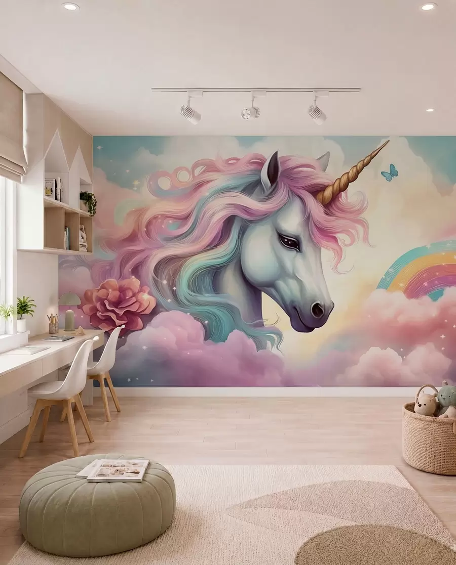 wall murals Jednorog s duginom grivom w04372