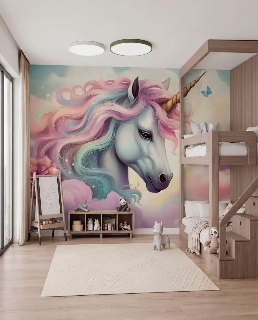 wall murals Jednorog s duginom grivom w04372