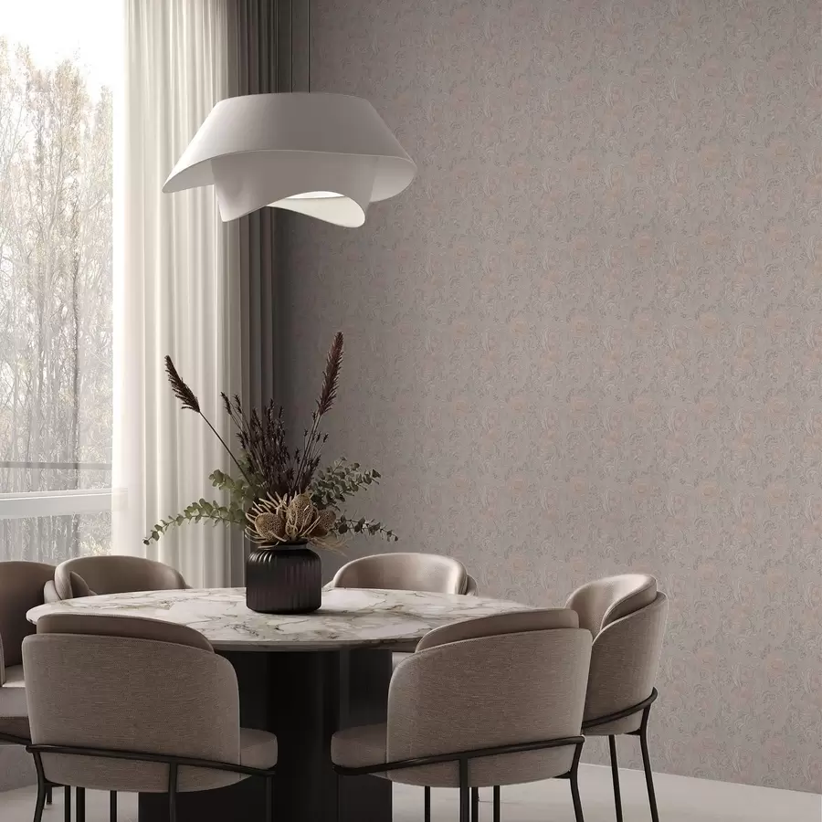 wall murals Нежно пастелно цвеће у стилу арт нувоа a00394