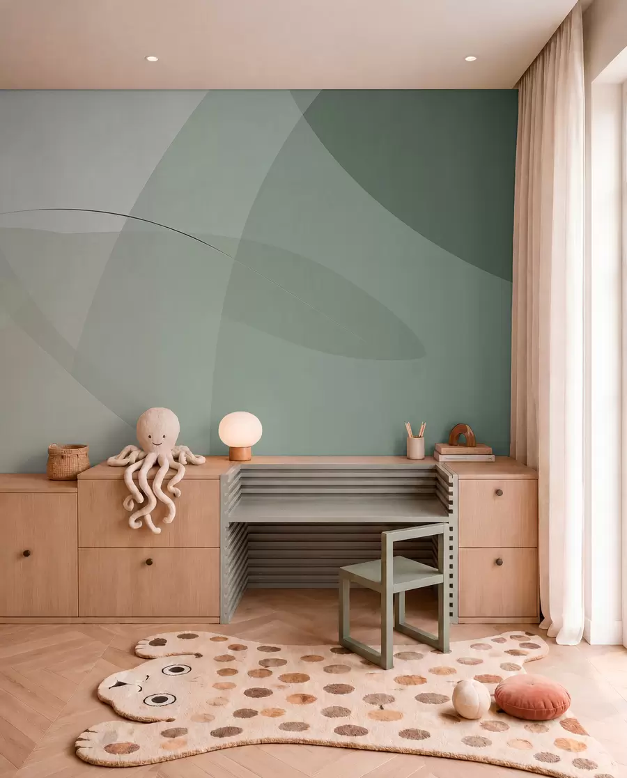 Fototapeta „Geometrija u zelenom i okeru“, w04405