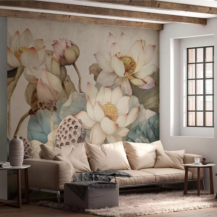 wall murals велики текстурирани локвања w04309