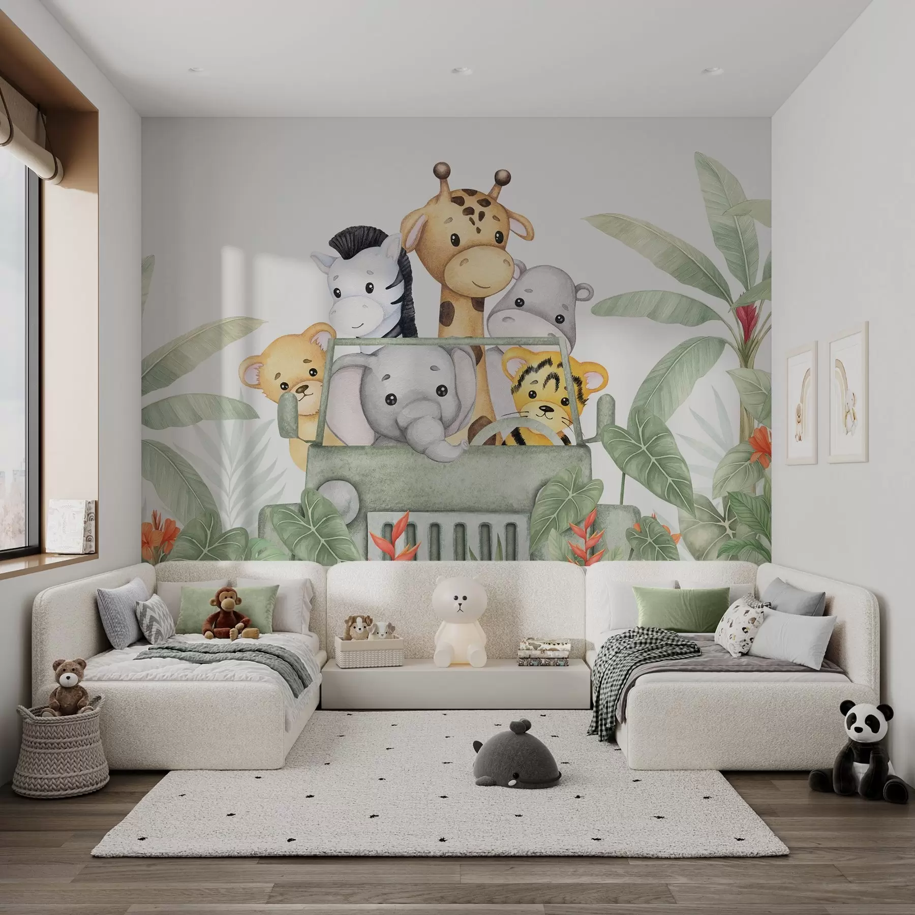 wall murals Слатке животиње у тропима w04413