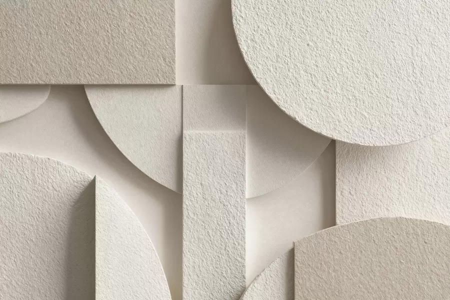 wall murals Апстрактна композиција беж геометријских облика w04395