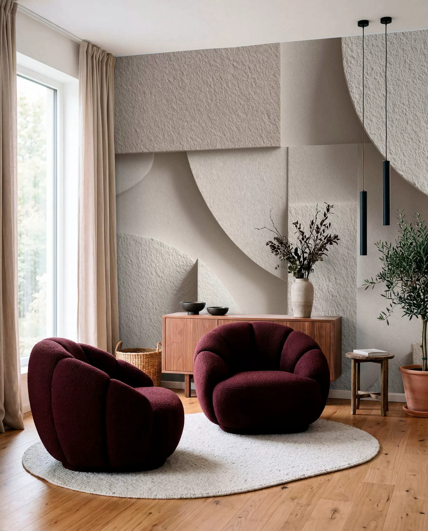 wall murals Obli oblici u boji pjeska w04395