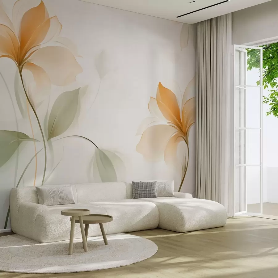 wall murals Провидни цветови са богатим наранџастим средиштем w04397v1