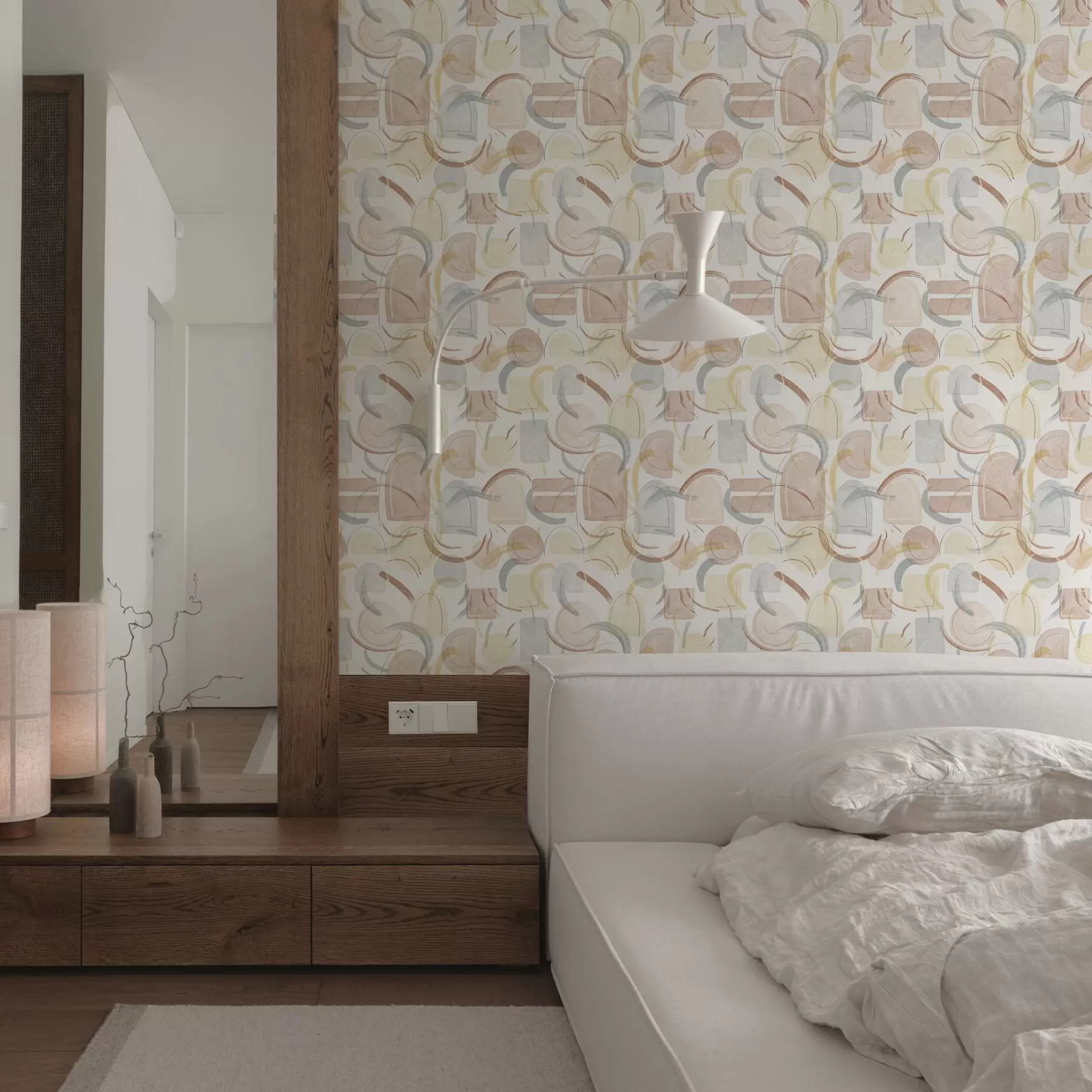 wall murals Апстрактни облици у пастелним нијансама a00328