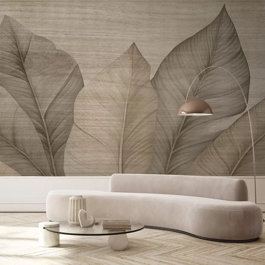 wall murals Оштро лишће са преклапајућом текстуром w04438