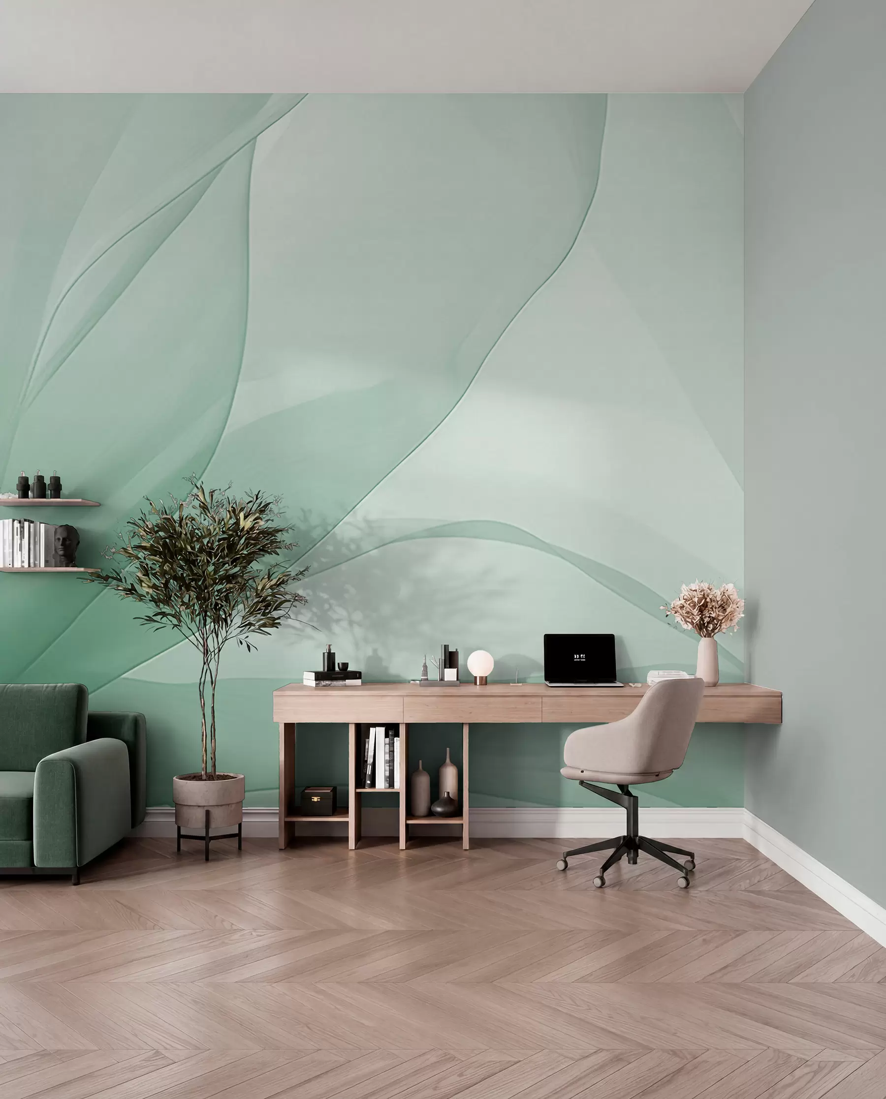 wall murals Latice u naborima mente w04435v1