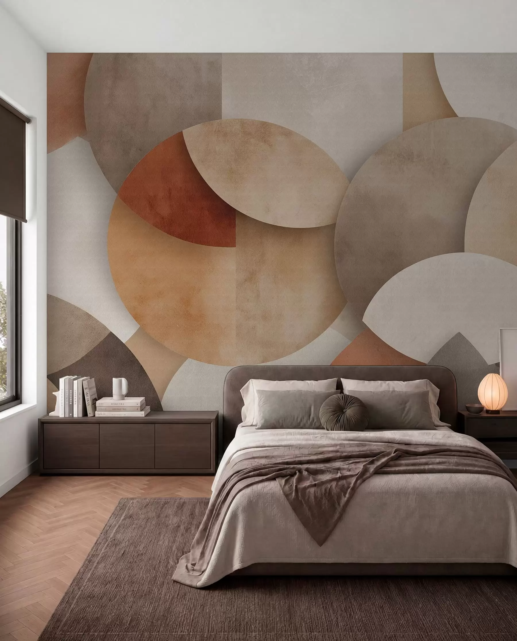 wall murals Geometrijski slojevi okera w04310