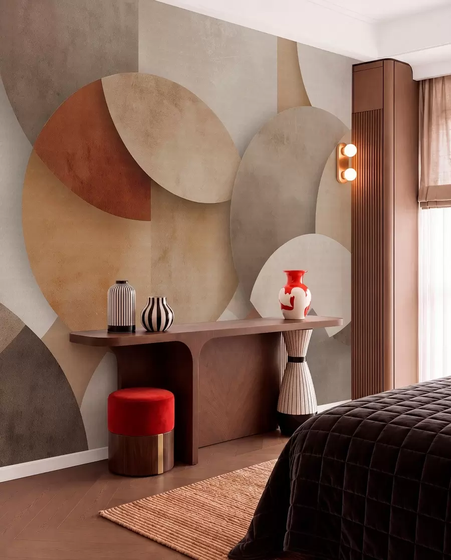 wall murals Geometrijski slojevi okera w04310