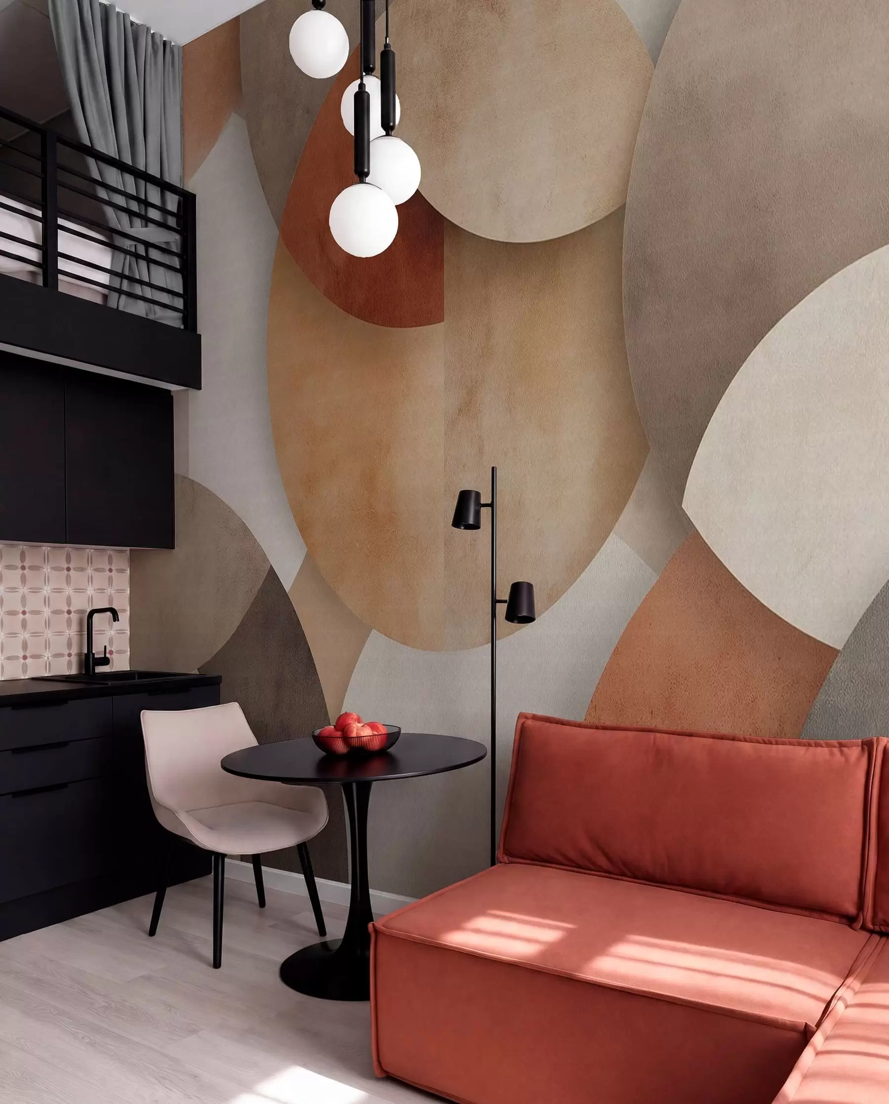 wall murals Geometrijski slojevi okera w04310