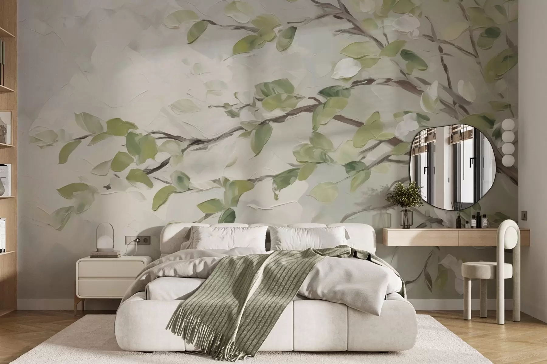 wall murals Грана дрвета са лишћем w04464