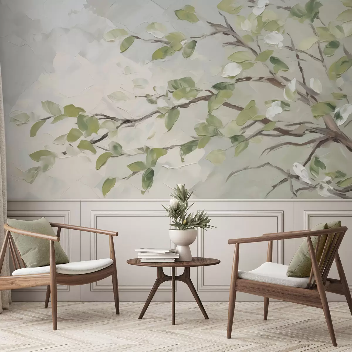 wall murals Грана дрвета са лишћем w04464