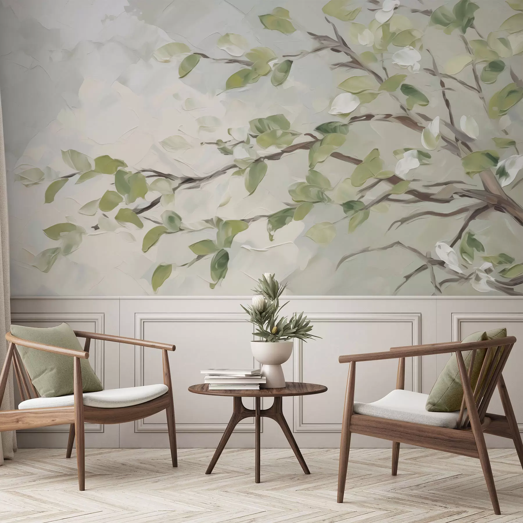 wall murals Грана дрвета са лишћем w04464