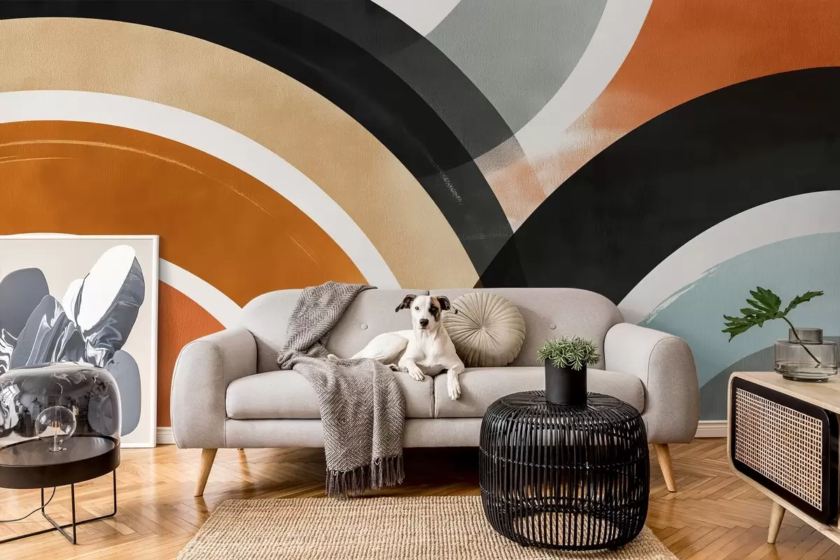 wall murals Апстрактни вишебојни кругови w04425