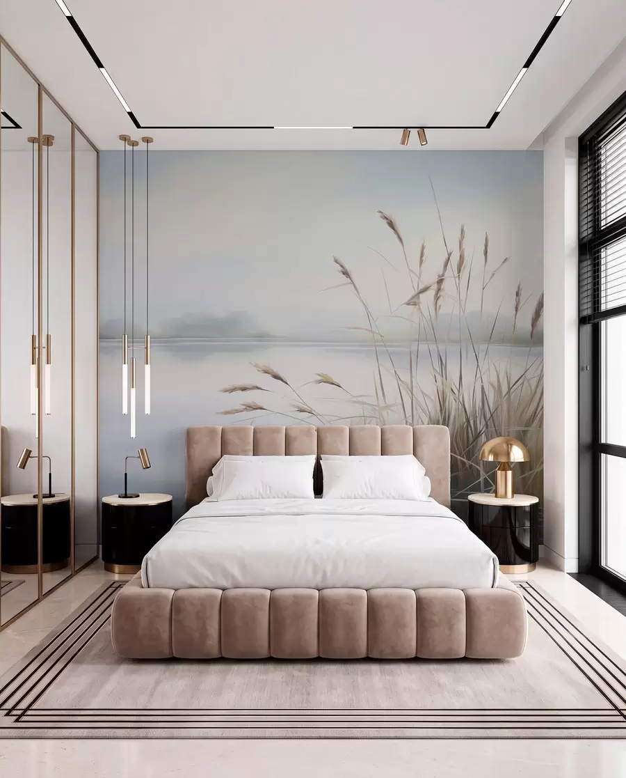 wall murals Trska uz jezero w04486