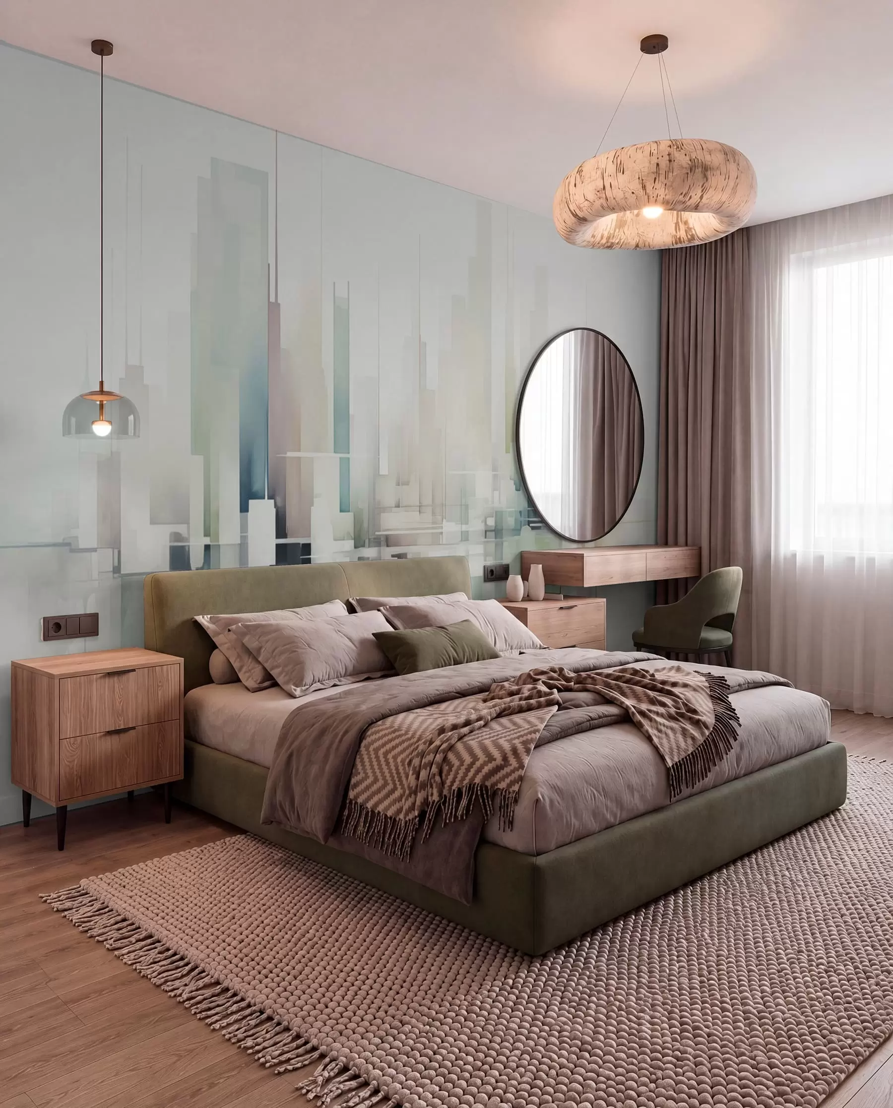 wall murals Grad svijetlih odraza w04488