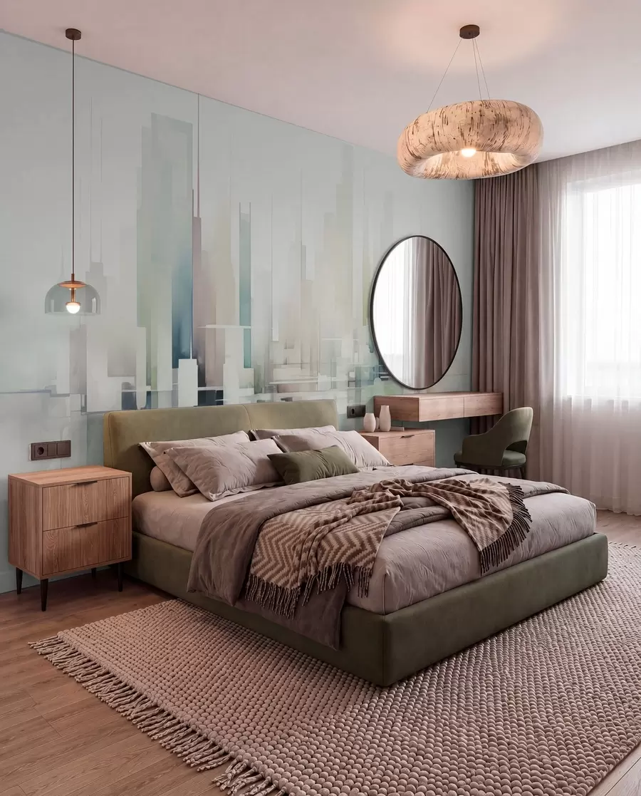 wall murals Grad svijetlih odraza w04488